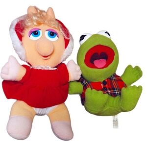 Vintage 1987 Henson Associates, Inc., Miss Piggy and Kermit The Frog Plush